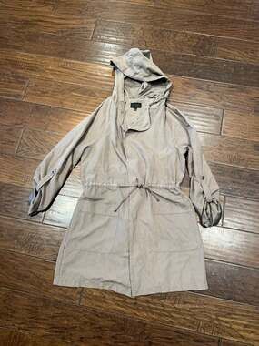 BE COOL Los Angeles Lightweight Drawstring Utility‎ Parka Jacket with Hood